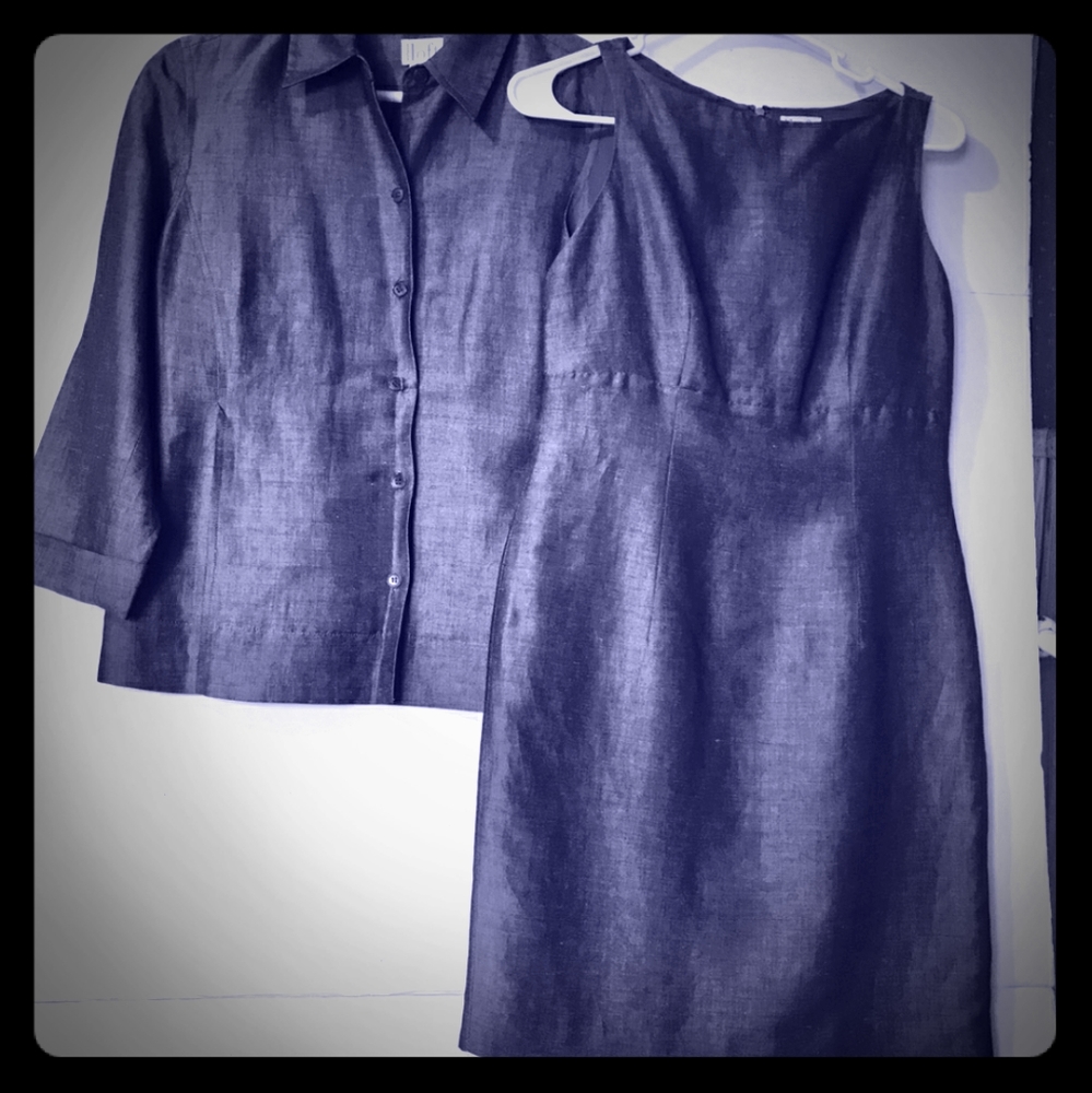 🔥 Ann Taylor Loft 2 pc Dress&Blazer Top